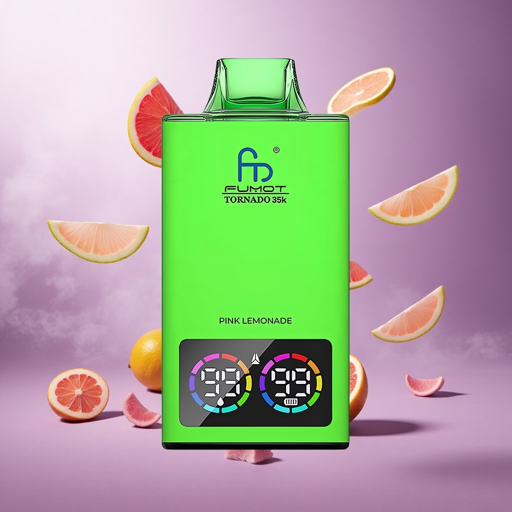 Fumot Tornado 35000 Puffs Pink Lemonade Singapore Wholesale Dual Mesh Coil 700 MAH Battery