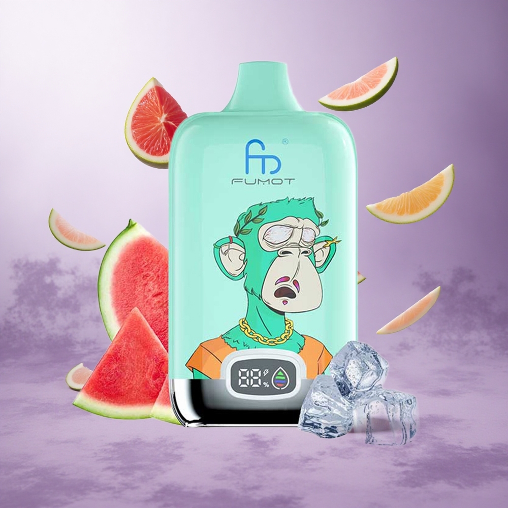 Fumot Tornado Digital Box 12000 Puffs Cool Mint Singapore Wholesale 20ml E-Liquid 550mAh Rechargeable Battery