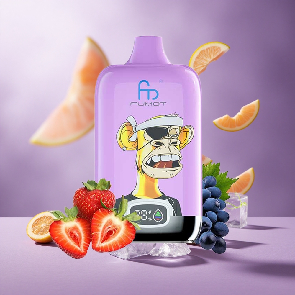 Fumot Tornado Digital Box 12000 Puffs Mango On Ice Singapore Wholesale 20ml E-Liquid 550mAh Rechargeable Battery