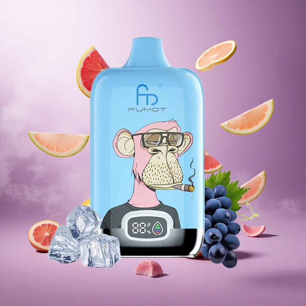 Fumot Tornado Digital Box 12000 Puffs Pink Lemonade Singapore Wholesale 20ml E-Liquid 550mAh Rechargeable Battery