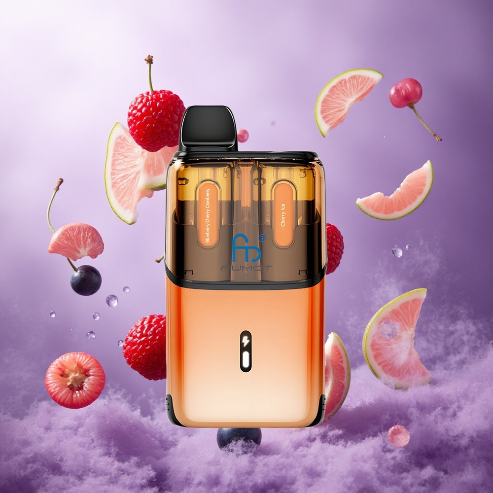 Fumot Ultra T32000 32000 Puffs Blueberry Cherry Cranberry - Cherry Ice Singapore Wholesale 800mAh Battery 24ml E-Liquid Capacity