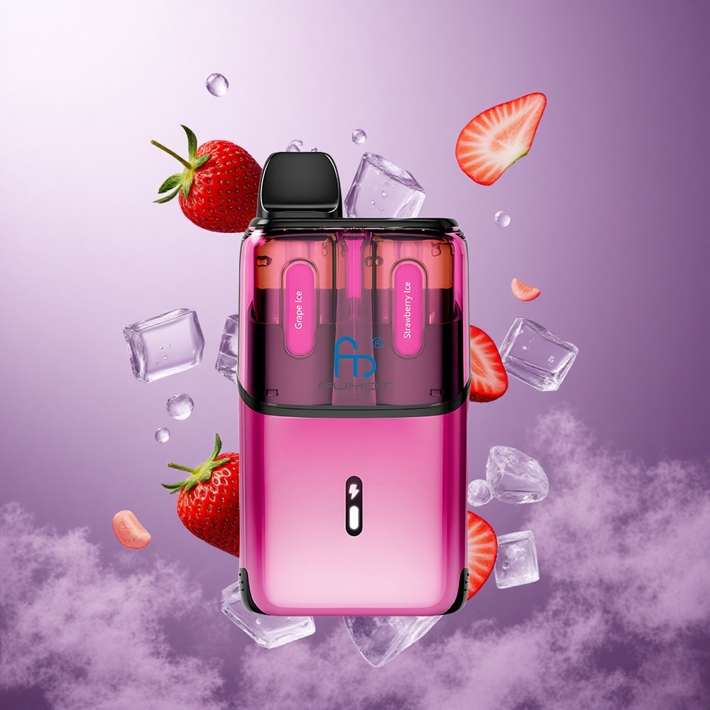 Fumot Ultra T32000 32000 Puffs Grape Ice - Strawberry Ice Singapore Wholesale 800mAh Battery 24ml E-Liquid Capacity