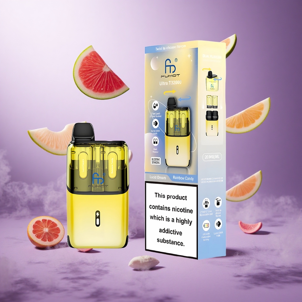 Fumot Ultra T32000 32000 Puffs Rainbow Candy Singapore Wholesale 800mAh Battery 24ml E-Liquid Capacity