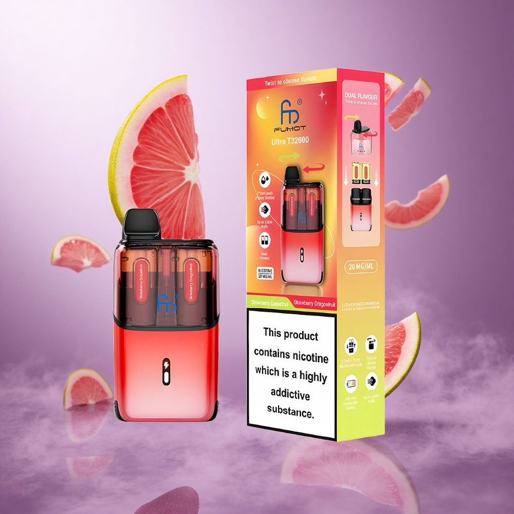 Fumot Ultra T32000 Up to 32000 Puffs Disposable Vape Strawberry Grapefruit - Strawberry Dragonfruit Singapore Wholesale