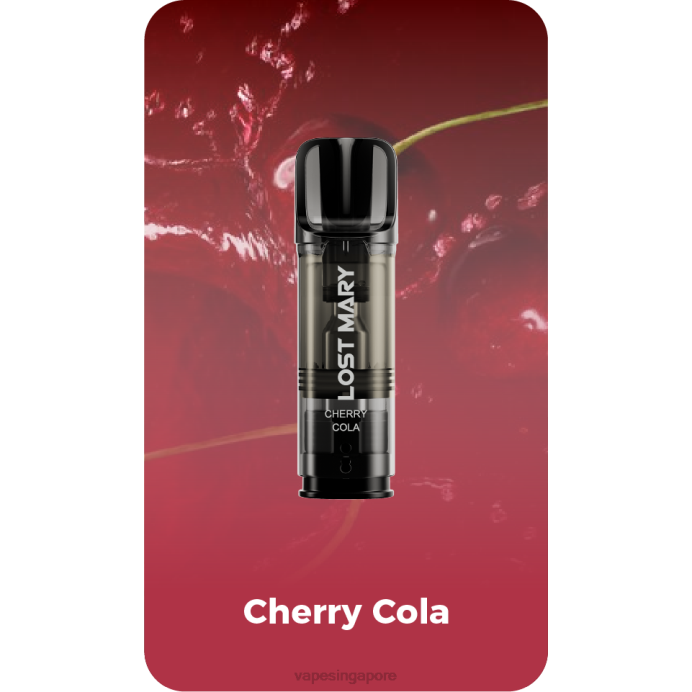 Cherry Cola - Vape Singapore 2PLF423 LOST MARY Tappo Pre-Filled Replacement Pods