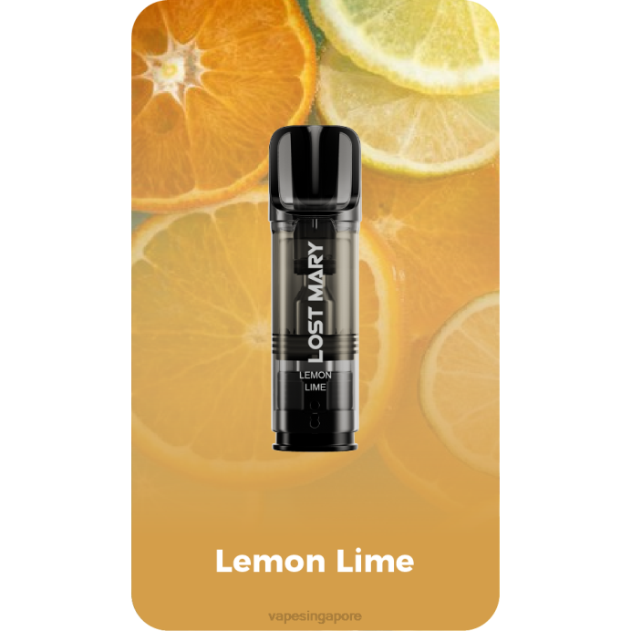Lemon Lime - Vape supplier Singapore 2PLF425 LOST MARY Tappo Pre-Filled Replacement Pods