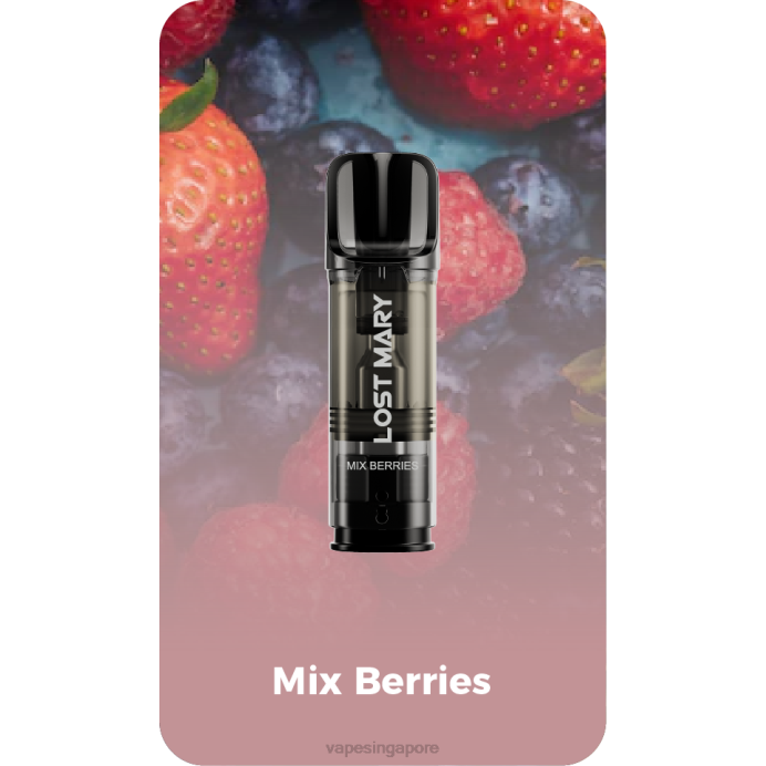 Mix Berries - best disposable Vape Singapore 2PLF427 LOST MARY Tappo Pre-Filled Replacement Pods