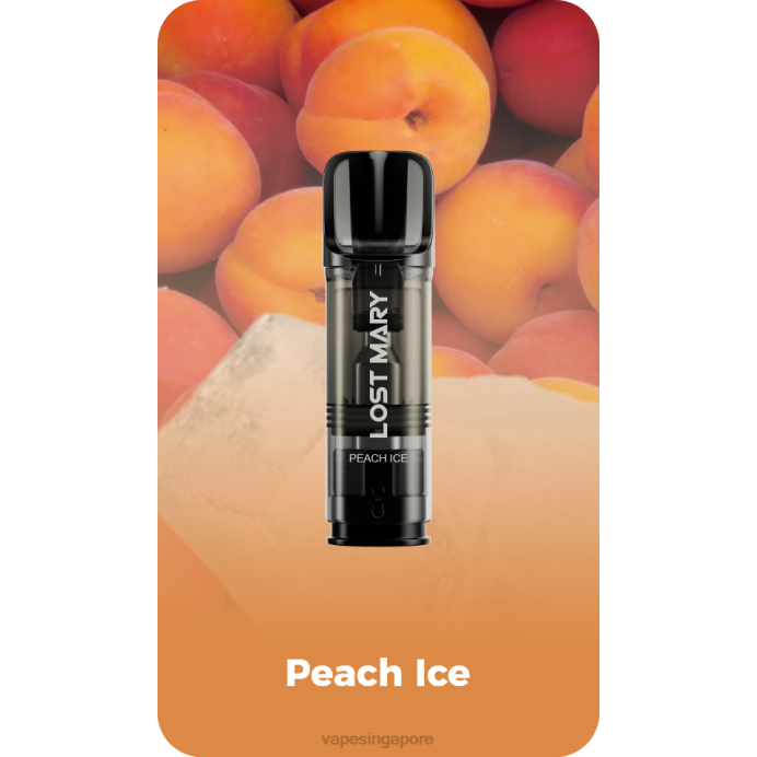 Peach Ice - disposable Vape Singapore 2PLF428 LOST MARY Tappo Pre-Filled Replacement Pods