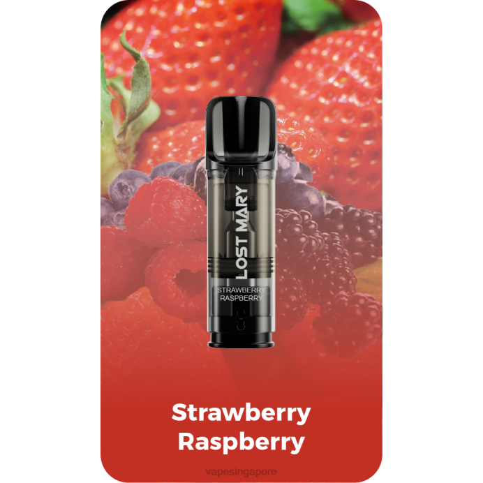 Strawberry Raspberry - Vape Wholesale supplier 2PLF431 LOST MARY Tappo Pre-Filled Replacement Pods