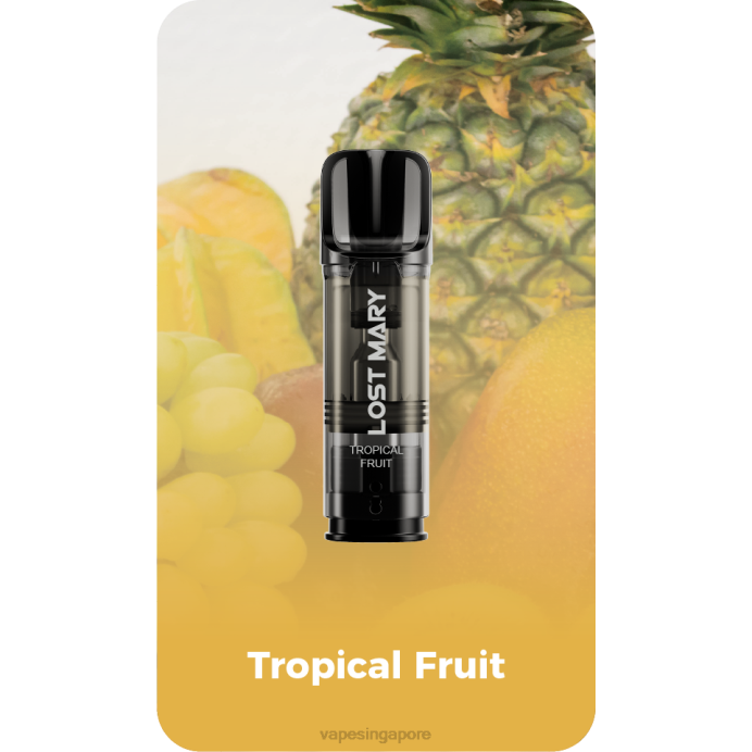 Tropical Fruit - Vape Wholesale price list 2PLF432 LOST MARY Tappo Pre-Filled Replacement Pods